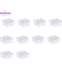 30 ACRYLIC DIVIDER BOXES. 7X7 TRANSPARENT WITH LID SWEETS, PARTY FAVORS ORGANIZER - OLDANI PLAST - Trong sáng - Xem 1