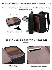 Myco (Quà tặng Halloween) Balo hành lý có thể mở rộng lớn, Balo du lịch cho nam nữ Balo tập thể dục được hãng hàng không chấp thuận, Balo đựng máy tính xách tay công sở chống thấm nước, Balo đi học, Dành cho nữ sinh viên đại học, Ngoài trời, Du lịch, Đi chơi, Kỳ nghỉ, Balo Tready, Balo đi học, Balo đi học, Balo Halloween hoàn hảo cho bữa tiệc sang trọng, Thời trang Halloween & Thời trang Gothic - Đen và trắng - Xem 5