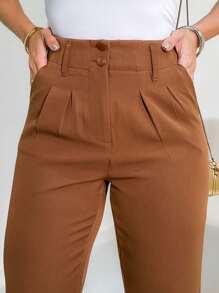 Slouchy Pants Tailleur Mode Social Tailoring - Rust Brown - View 2
