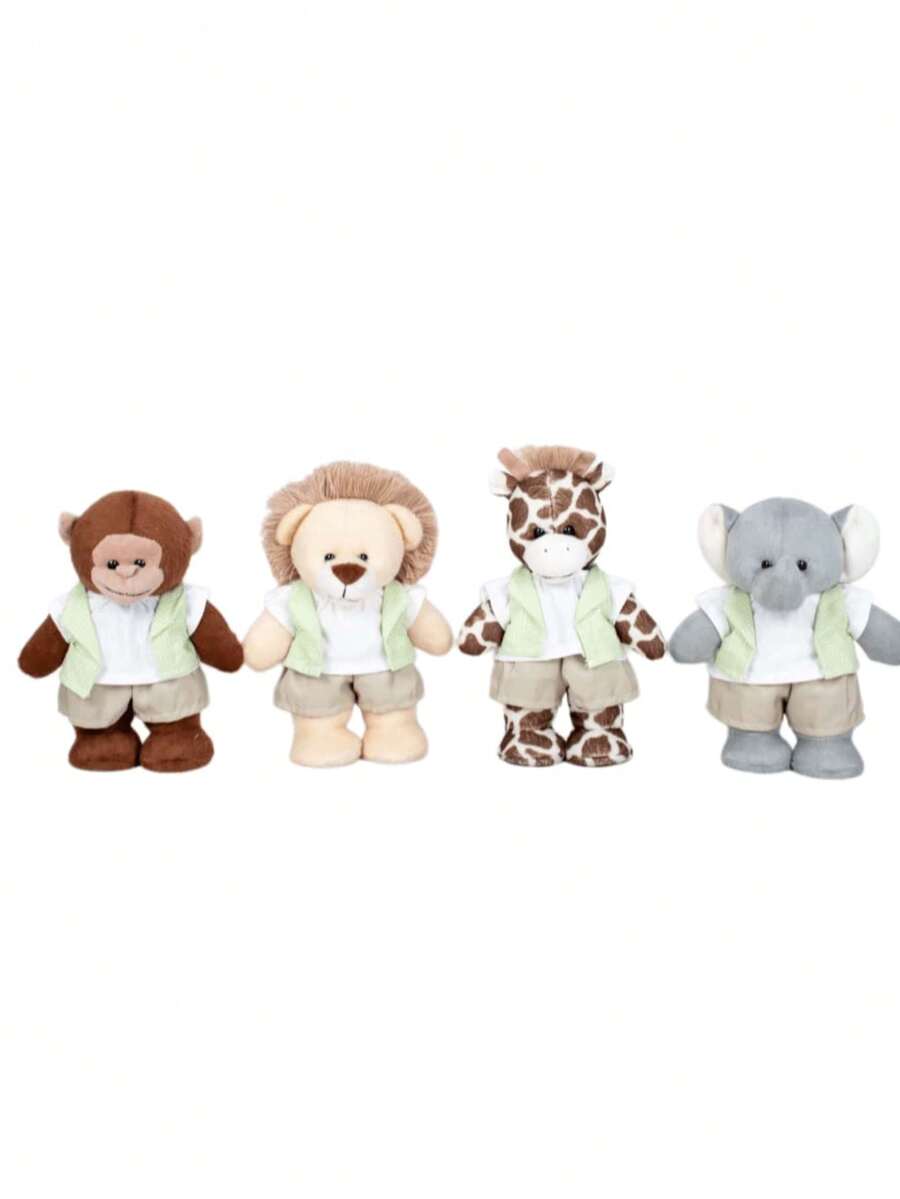4-Piece  Jungle Bear Kit 30 Cm For Boys (Lion, Giraffe, Monkey, Elephant) - For Niches And Decorations - 綠色國際象棋 - 查看 1