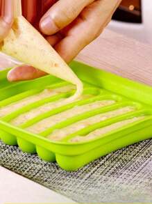 2pcs/1pc Sausage Maker Mould 6 Cavity Silicone DIY Ham Hot Dog Making Moulds With Lid Kitchen Household Sausages Cake Baking Tools Molds Sausage Maker Silicone Mold Handmade Ham Making Hot Dog Maker 6-Cavity