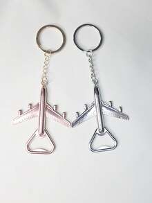 1pc Multi-Color Creative Small Gift Alloy Airplane Bottle Opener, European Style Wedding Favor, Home Daily Use - Multicolor - View 10