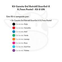 Pentel EnerGel-X 0.7mm Retractable Gel Pen Kit - 8 UNIT Kit - 均碼 - 查看 3