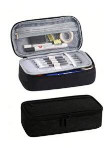 1pc Large Pencil Case, High Capacity Pencil Pouch, Stationery Pen Bag, Large Storage Capacity Bag, Fashionable Pencil Box For Girls - Black - View 1