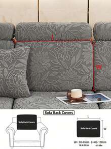 1入組花紋壓花沙發套,簡約、甜美風格彈性毛絨柔軟沙發套,全包式靠背和扶手適用於各種沙發,可供四季使用 - 深灰色 - 查看 11