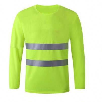 Reflective Strip Long Sleeve Work Uniform, Traffic Workwear For Management And Construction Personnel