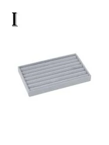 9pcs Fashion Ring Box Earring Jewelry Storage Box (Dustproof Without Cover), Minimalist Jewelry Display Tray, Home Use, Back To School Gift - Grey - View 12