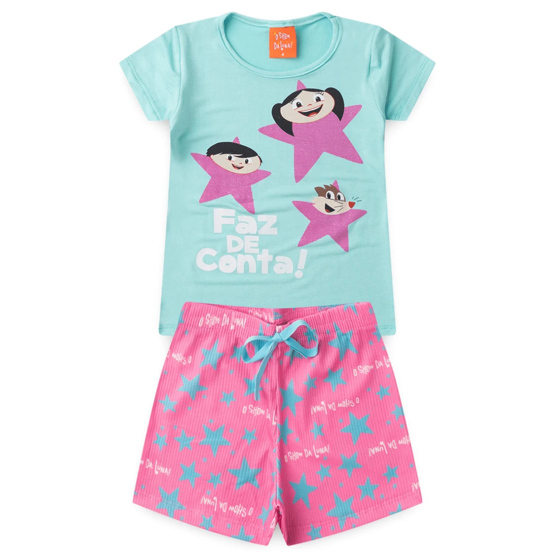 Luna Blue Pool Pajamas For Girls / Luna's Show - 彩色 - 查看 1