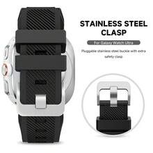 运动硅胶表带适用于 Galaxy Watch 7 Ultra 表带 47 毫米配件腰带手链适用于 Galaxy Watch Ultra 47 毫米时尚表带 - for Watch 7 Ultra 47mm - 查看 5