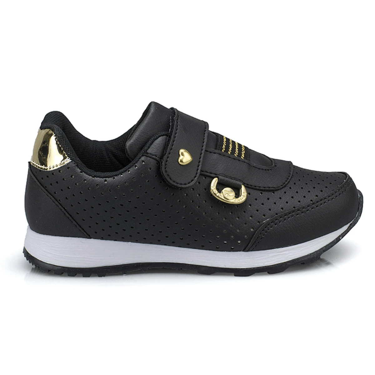 New Arrival Girls Casual Sneakers With Super Soft Burr - 黑色 - 查看 1
