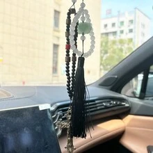 1pc Car Interior Hanging Decor, Creative Rear-View Mirror Accessory - one-size - View 1