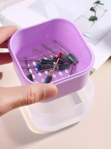 Mũi khoan nghệ thuật làm móng Đầu mài Máy khử trùng Hộp khử trùng Hộp vệ sinh dụng cụ làm móng Hộp đựng đồ làm móng Phụ kiện kẹp cắt móng - Nhiều màu - Xem 6