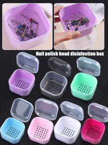 Mũi khoan nghệ thuật làm móng Đầu mài Máy khử trùng Hộp khử trùng Hộp vệ sinh dụng cụ làm móng Hộp đựng đồ làm móng Phụ kiện kẹp cắt móng - Nhiều màu - Xem 1