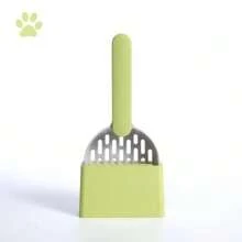猫砂铲塑料猫砂铲带底座自清洁猫砂盆铲小猫厕所清洁工具猫用品