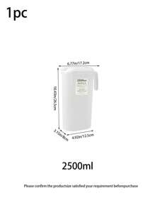 1 件冰箱水壶，1800ml/2500ml 冷水瓶，冰桶，饮料冷却器，大容量塑料冰桶，冰格，水果茶分配器，茶壶，水壶，家用冷水容器 - 白色 - 查看 13