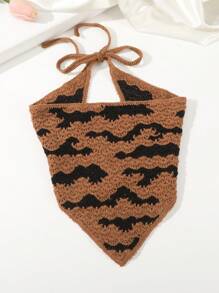 Women Bandana 1pc Halloween Headband Pumpkin, Bat, Spider Knitted Triangular Scarf Headband Hair Accessories Autumn Accessories Fall Winter Hair Band For Vacation Outfits Woman - Multicolor - View 11