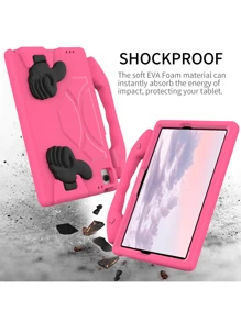 1 个玫瑰红色拇指握把支架，采用优质 EVA 材料制成，具有减震和防摔功能，可兼容多种品牌平板电脑