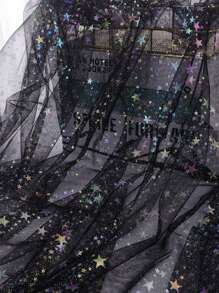 1pc Iridescent Star Tulle Fabric, Galaxy Mesh Lace Cloth For Princess Dress DIY - Multicolor - View 21