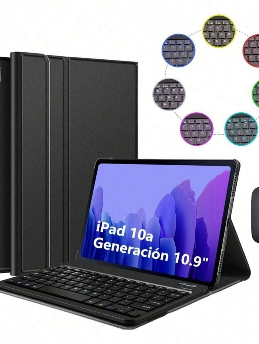 Keyboard Case Compatible With IPad Compatible With Samsung Tablet - Black - View 1