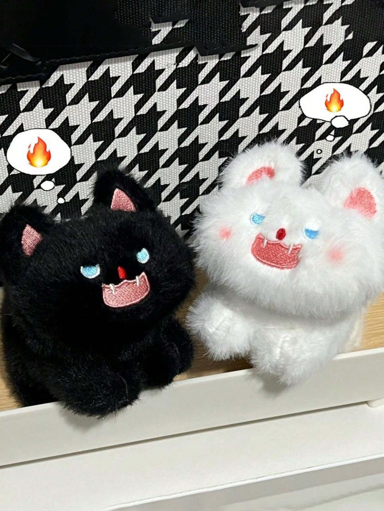 1 ชิ้น ตุ๊กตาแมวน่ารักโกรธเคืองตุ๊กตากุญแจ กระเป๋าเป้ตุ๊กตาจี้ของขวัญ