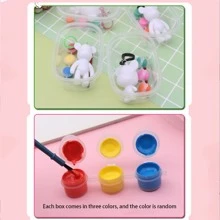 1 pieza de rompecabezas DIY de oso con diamantes de imitación de puntos lindos, caja de regalo creativa, manualidades, pequeños regalos para fiestas. El oso de entrenamiento de ambliopía por puntos (algunos accesorios tienen colores aleatorios)