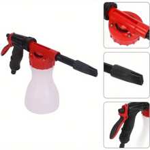 Wash Foam Cannon 900ml Car Foam Sprayer Snow Foam Gun Bottle Snow Foam Sprayer Adjustable Car Cleaning Spray Tool Hose Pipe Sprayer For Car Home Garden Wash (Red) - Variant1 - View 8
