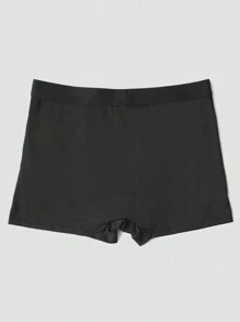 Men's Black Letter Graphic Print Elastic Waist Boxers, Casual Underwear