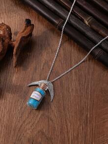 1 chiếc vòng cổ trang trí Castiel's Grace Bottle thích hợp để đeo hàng ngày - Màu Bạc Cổ - Xem 3