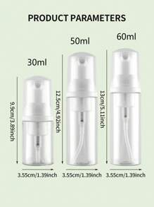 1件/2件30ml/40ml/50ml/60ml慕斯打发瓶,打发洁面乳瓶,PET化妆品补充瓶家居浴室装饰秋季装饰返校 - 無色 - 查看 9