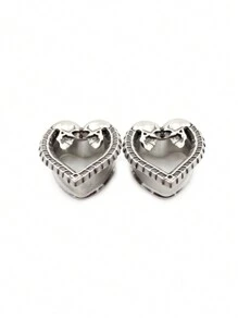 2 Pieces 8-25mm Stainless Steel Heart Love Skull Flared Women Ear Tunnels Plugs Expander Stretcher Earrings Body Piercing Jewelry