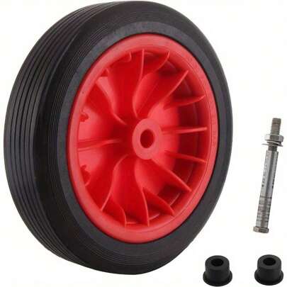 1Pcs 12" Wheelbarrow Wheel 3.50-4.00/8 + 120mm PU Puncture Proof Solid Industrial Wheelbarrow Wheel Replacement Tyre For Most Unicycles Truck Garden Trolley Wheel Barrows