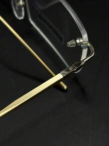 Balgrif Rimless Screw-On Glasses, Aluminum Frame, Men's And Women's, Most Resistant New Release, 2056 - Vàng - Xem 2