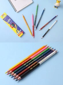 24支双头彩色铅笔，双色笔杆，是创意绘画、涂鸦和涂色的理想之选，开学必备 - 彩色 - 查看 9