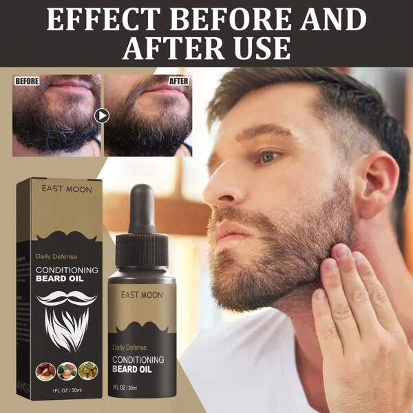 Beard Oil; Men's Beard Oil; 1. Helps Promote Fuller, Healthier Beard Growth. 2. Effectively Removes Excess Keratinization Around The Hair Follicles. Can Deeply Moisturize The Skin And Beard, Preventing Dryness And Coarseness, Making The Beard Softer And More Comfortable.