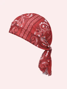 1 pieza Sombrero de pirata de patrón de paisley ajustable para niños mayores, apto para uso diario - sombrero pirata elástico - Ver 22