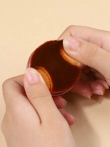 klimonla 1 chiếc cọ phủi bụi không mối nối màu vàng, cọ phủi bụi có thể thu gọn, cọ đơn cỡ lớn có nắp đậy kín, cọ trang điểm cầm tay, cọ trang điểm nền. - Vàng - Xem 3
