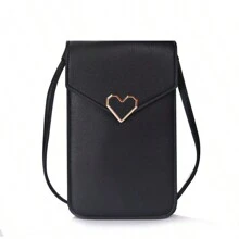 Nueva bolsa para teléfono móvil, versión coreana de una bolsa pequeña y versátil para estudiantes, con pantalla táctil transparente, bolsa cruzada diagonal para teléfono, bolso de hombro para damas y mujeres, cartera y monedero