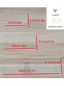 2pcs Transparent Acrylic Wall Mounted Holder Storage Rack For CD/DVD Collection Display