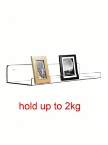 2pcs Transparent Acrylic Wall Mounted Holder Storage Rack For CD/DVD Collection Display
