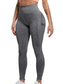3 Packs Women Seamless Soft Sports Leggings, High Waisted Workout Gym Yoga Pants, Women's Activewear - xám đen xanh - Xem 3