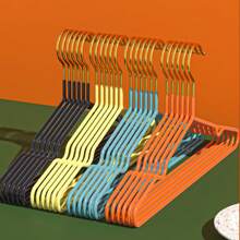 60/30/10/5/1 Packung Elegante geriffelte Metallbügel, rutschfestes nahtloses Design, stabil und langanhaltend - geeignet für Hemden, Röcke und Hosen - für Zuhause und im Studentenwohnheim, Urlaubsgeschenk, Weihnachtsgeschenk