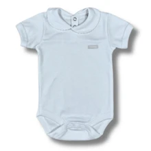 KIT 2 Short Baby Bodysuit With Pink And White Doll Collar 100% Premium Cotton - 藕粉色 - 查看 4