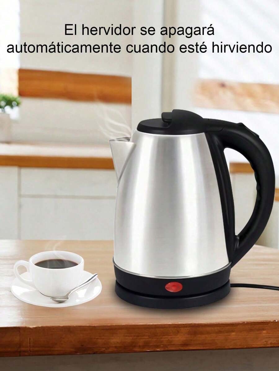 2 Litre Stainless Steel Electric Coffee Pot - Silver - View 1