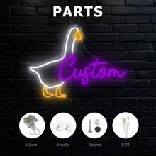 1 đèn neon tùy chỉnh, biển báo động vật dễ thương, trang trí nhà theo yêu cầu, cấp nguồn qua USB và độ sáng đèn LED có thể điều chỉnh, thích hợp làm quà tặng cho Halloween, Giáng sinh và năm mới - Nhiều màu - Xem 43