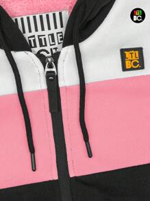 Big City Youth Pants Girl's Set Plush Sheepskin Plush Fashion! - 粉色 - 查看 13