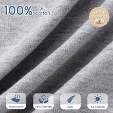 2 件套过渡襁褓可穿戴毯子婴儿带双向拉链爱心情人节 - 灰色+綠色 - 查看 4