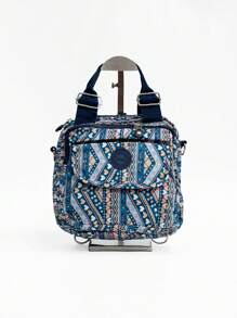 Waterproof Multifunctional Printed Crossbody Backpack Bag Imported W1012 - 藏蓝色 - 查看 1