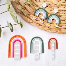 1pc Polymer Clay Arch Forming Tool, 3 Sizes, For Polymer Clay Earrings Jewelry Making