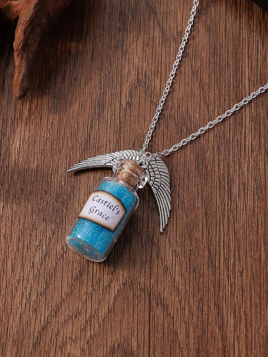 1 chiếc vòng cổ trang trí Castiel's Grace Bottle thích hợp để đeo hàng ngày - Màu Bạc Cổ - Xem 1