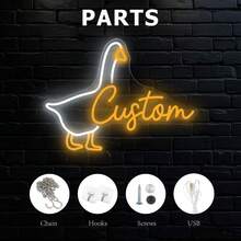 1 đèn neon tùy chỉnh, biển báo động vật dễ thương, trang trí nhà theo yêu cầu, cấp nguồn qua USB và độ sáng đèn LED có thể điều chỉnh, thích hợp làm quà tặng cho Halloween, Giáng sinh và năm mới - Nhiều màu - Xem 38